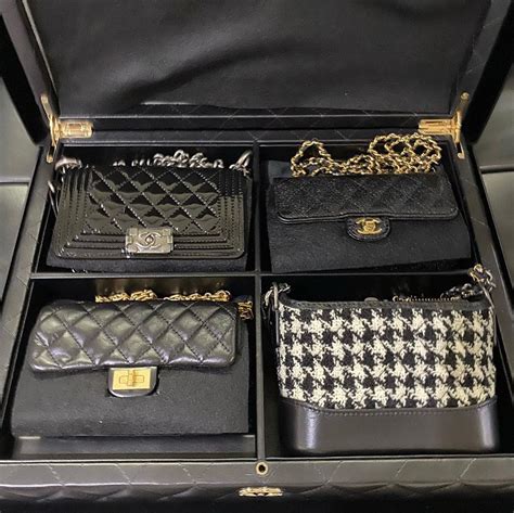 set of 4 mini chanel bags|Chanel mini bags 2021.